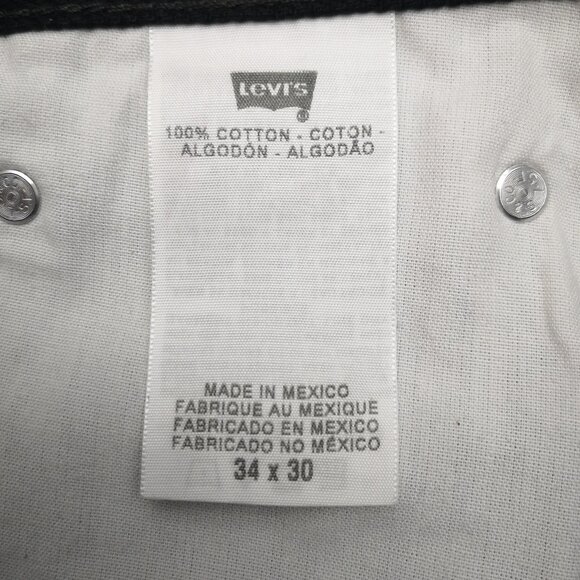 Levi's 550 Men's Size 34/30 Black Zipper & Button Closure Relaxed Fit Jeans - Picture 4 of 14